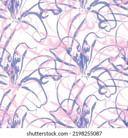 Seamless fabric of  floral Line Pattern Vector, like ornament vector. Suit for package design, wallpaper, fashion print.