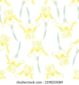 Seamless fabric of  floral Line Pattern Vector, like ornament vector. Suit for package design, wallpaper, fashion print.
