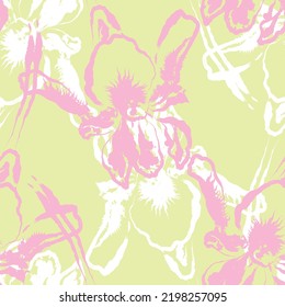 Seamless fabric of  floral Line Pattern Vector, like ornament vector. Suit for package design, wallpaper, fashion print.