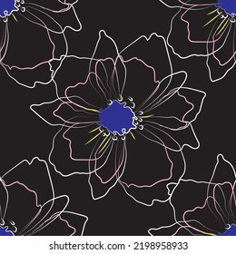 Tejido transparente del vector de patrón de línea floral, como el vector de ornamento. Suit para diseño de paquetes, fondo de pantalla, impresión de moda.