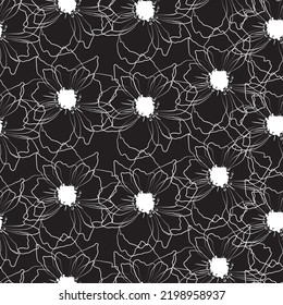 Tejido transparente del vector de patrón de línea floral, como el vector de ornamento. Suit para diseño de paquetes, fondo de pantalla, impresión de moda.