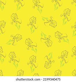 Seamless fabric of  floral Line Pattern Vector, like ornament vector. Suit for package design, wallpaper, fashion print.
