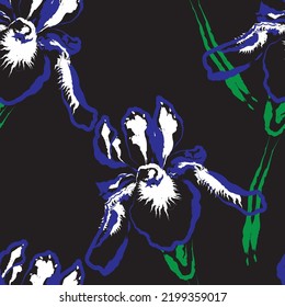 Seamless fabric of  floral Line Pattern Vector, like ornament vector. Suit for package design, wallpaper, fashion print.