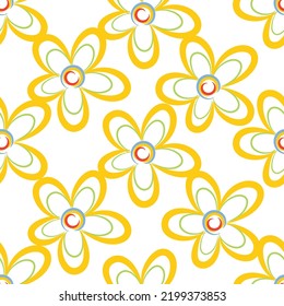 Seamless fabric of  floral Line Pattern Vector, like ornament vector. Suit for package design, wallpaper, fashion print.