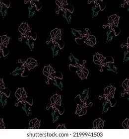 Tejido transparente del vector de patrón de línea floral, como el vector de ornamento. Suit para diseño de paquetes, fondo de pantalla, impresión de moda.