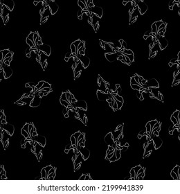 Seamless fabric of  floral Line Pattern Vector, like ornament vector. Suit for package design, wallpaper, fashion print.