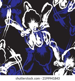 Seamless fabric of  floral Line Pattern Vector, like ornament vector. Suit for package design, wallpaper, fashion print.