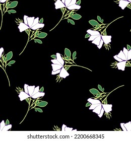 Seamless fabric of  floral Line Pattern Vector, like ornament vector. Suit for package design, wallpaper, fashion print.