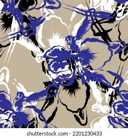 Seamless fabric of  floral Line Pattern Vector, like ornament vector. Suit for package design, wallpaper, fashion print.