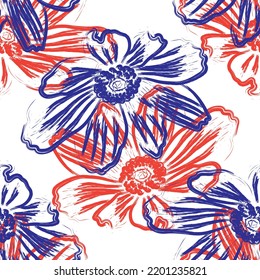 Seamless fabric of  floral Line Pattern Vector, like ornament vector. Suit for package design, wallpaper, fashion print.