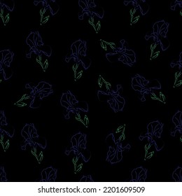 Seamless fabric of  floral Line Pattern Vector, like ornament vector. Suit for package design, wallpaper, fashion print.