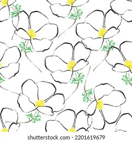 Tejido transparente del vector de patrón de línea floral, como el vector de ornamento. Suit para diseño de paquetes, fondo de pantalla, impresión de moda.