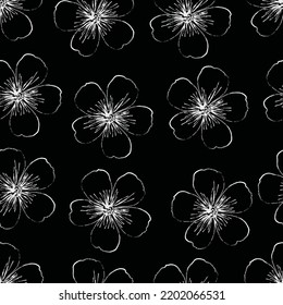 Tejido transparente del vector de patrón de línea floral, como el vector de ornamento. Suit para diseño de paquetes, fondo de pantalla, impresión de moda.