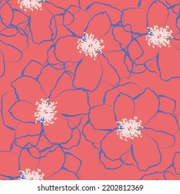 Tejido transparente del vector de patrón de línea floral, como el vector de ornamento. Suit para diseño de paquetes, fondo de pantalla, impresión de moda.