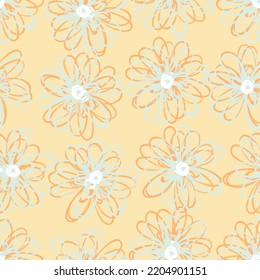 Seamless fabric of  floral Line Pattern Vector, like ornament vector. Suit for package design, wallpaper, fashion print.