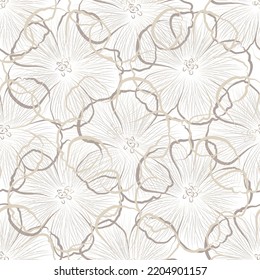 Tejido transparente del vector de patrón de línea floral, como el vector de ornamento. Suit para diseño de paquetes, fondo de pantalla, impresión de moda.