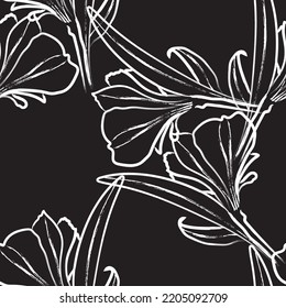 Seamless fabric of  floral Line Pattern Vector, like ornament vector. Suit for package design, wallpaper, fashion print.