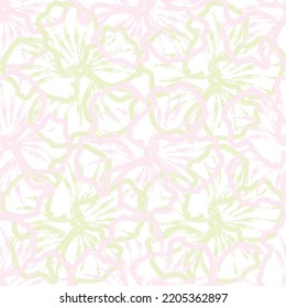 Tejido transparente del vector de patrón de línea floral, como el vector de ornamento. Suit para diseño de paquetes, fondo de pantalla, impresión de moda.