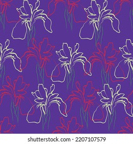 Tejido transparente del vector de patrón de línea floral, como el vector de ornamento. Suit para diseño de paquetes, fondo de pantalla, impresión de moda.