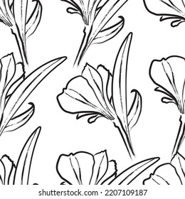 Tejido transparente del vector de patrón de línea floral, como el vector de ornamento. Suit para diseño de paquetes, fondo de pantalla, impresión de moda.