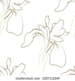 Tejido transparente del vector de patrón de línea floral, como el vector de ornamento. Suit para diseño de paquetes, fondo de pantalla, impresión de moda.