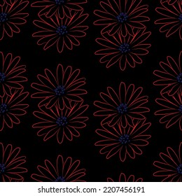 Tejido transparente del vector de patrón de línea floral, como el vector de ornamento. Suit para diseño de paquetes, fondo de pantalla, impresión de moda.