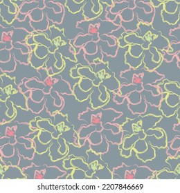 Tejido transparente del vector de patrón de línea floral, como el vector de ornamento. Suit para diseño de paquetes, fondo de pantalla, impresión de moda.
