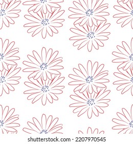 Seamless fabric of  floral Line Pattern Vector, like ornament vector. Suit for package design, wallpaper, fashion print.