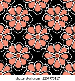 Tejido transparente del vector de patrón de línea floral, como el vector de ornamento. Suit para diseño de paquetes, fondo de pantalla, impresión de moda.