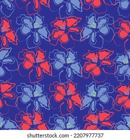 Nahtlose Gewebe aus Blumenmuster-Muster Vektor, wie Ziervektor. Geeignet für Paket-Design, Bildschirmhintergrund, Modedruck.