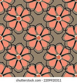 Tejido transparente del vector de patrón de línea floral, como el vector de ornamento. Suit para diseño de paquetes, fondo de pantalla, impresión de moda.