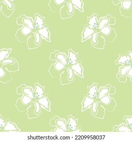 Seamless fabric of  floral Line Pattern Vector, like ornament vector. Suit for package design, wallpaper, fashion print.