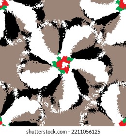 Seamless fabric of  floral Line Pattern Vector, like ornament vector. Suit for package design, wallpaper, fashion print.