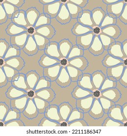 Seamless fabric of  floral Line Pattern Vector, like ornament vector. Suit for package design, wallpaper, fashion print.
