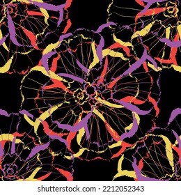 Tejido transparente del vector de patrón de línea floral, como el vector de ornamento. Suit para diseño de paquetes, fondo de pantalla, impresión de moda.