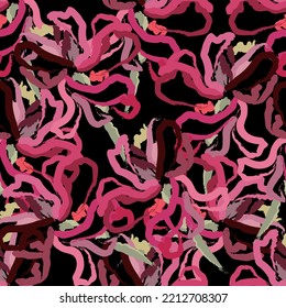 Tejido transparente del vector de patrón de línea floral, como el vector de ornamento. Suit para diseño de paquetes, fondo de pantalla, impresión de moda.