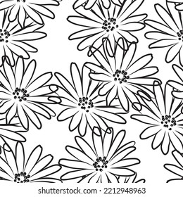 Seamless fabric of  floral Line Pattern Vector, like ornament vector. Suit for package design, wallpaper, fashion print.