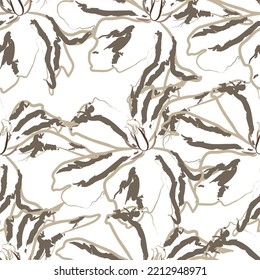 Tejido transparente del vector de patrón de línea floral, como el vector de ornamento. Suit para diseño de paquetes, fondo de pantalla, impresión de moda.