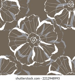 Seamless fabric of  floral Line Pattern Vector, like ornament vector. Suit for package design, wallpaper, fashion print.