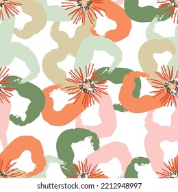 Seamless fabric of  floral Line Pattern Vector, like ornament vector. Suit for package design, wallpaper, fashion print.