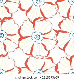 Seamless fabric of  floral Line Pattern Vector, like ornament vector. Suit for package design, wallpaper, fashion print.