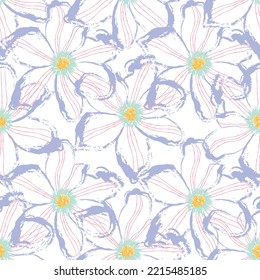 Seamless fabric of  floral Line Pattern Vector, like ornament vector. Suit for package design, wallpaper, fashion print.
