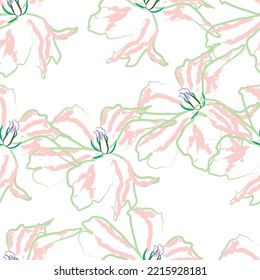 Tejido transparente del vector de patrón de línea floral, como el vector de ornamento. Suit para diseño de paquetes, fondo de pantalla, impresión de moda.