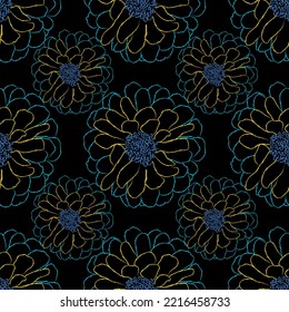 Seamless fabric of  floral Line Pattern Vector, like ornament vector. Suit for package design, wallpaper, fashion print.
