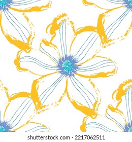 Seamless fabric of  floral Line Pattern Vector, like ornament vector. Suit for package design, wallpaper, fashion print.