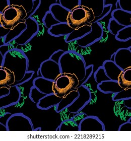 Seamless fabric of  floral Line Pattern Vector, like ornament vector. Suit for package design, wallpaper, fashion print.