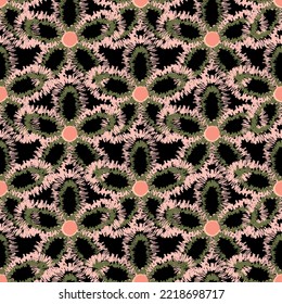 Seamless fabric of  floral Line Pattern Vector, like ornament vector. Suit for package design, wallpaper, fashion print.