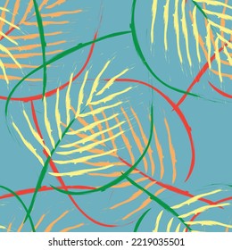 Seamless fabric of  floral Line Pattern Vector, like ornament vector. Suit for package design, wallpaper, fashion print.