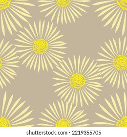 Seamless fabric of floral Line Pattern Vector, like ornament vector. Suit for package design, wallpaper, fashion print.
