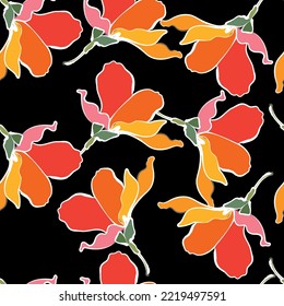 Tejido transparente del vector de patrón de línea floral, como el vector de ornamento. Suit para diseño de paquetes, fondo de pantalla, impresión de moda.
